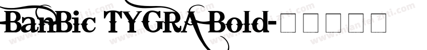 BanBic TYGRA Bold字体转换